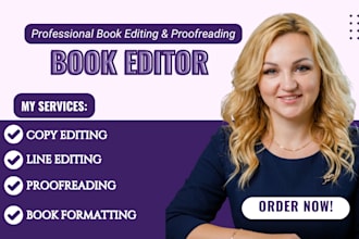 proofread and edit book series, memoir, fantasy, romance, novel book editor