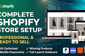 design a complete and conversion optimized shopify store