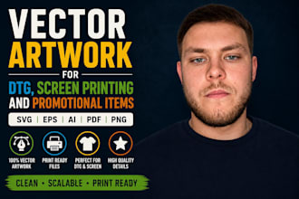 vector artwork for dtg, screen printing, large format promotional files svg eps