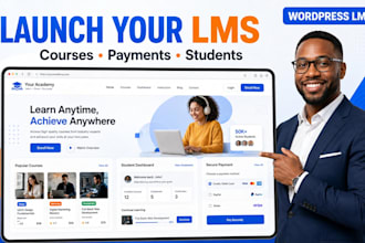 build lms website learning management system and course platform education site