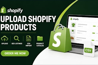 upload shopify products, create SEO listings, csv import and product catalog
