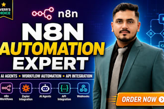 build n8n automation, ai agents, workflow automation and API integrations