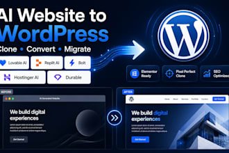 clone lovable ai replit boltnew hostinger durable website to wordpress elementor