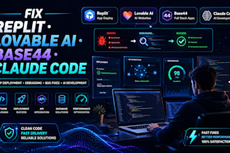 fix replit app deploy lovable ai website developer base44 debugging claude code