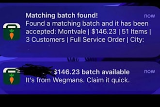 build doordash bot, instacart and uber bot, order grabber bot and auto claim bot