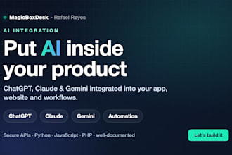 integrate chatgpt or claude ai into your app, website or workflow
