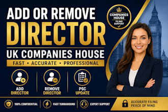 add or remove a UK company director and update companies house