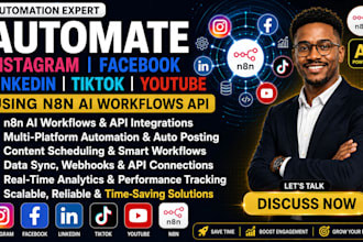 automate instagram facebook linkedin tiktok youtube using n8n ai workflows API