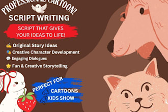 write engaging cartoon scripts for kids and youtube