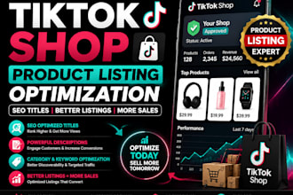 optimize tiktok shop product listings with SEO titles and descriptions