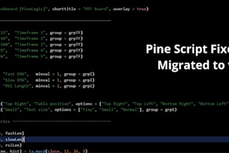 fix your pine script errors and migrate your tradingview script to v6