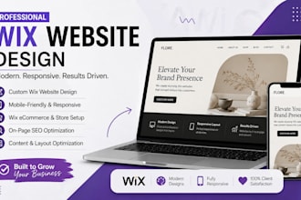 build wix website design, wix website redesign or ecommerce website