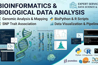 perform bioinformatics, genomic data analysis, and snp mapping in python and r