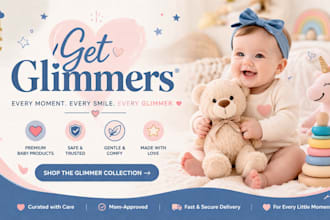 design premium shopify hero banners and website banners
