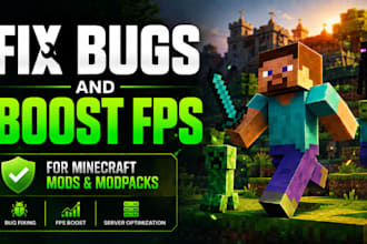 fix bugs and boost fps in your custom minecraft mod and modpack server quickly