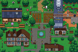 do pixel art tileset top down rpg game assets pixel art game environment tilemap