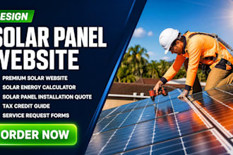 build a wordpress website for solar and home services business