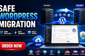 migrate wordpress website safely to new hosting with zero data loss and testing