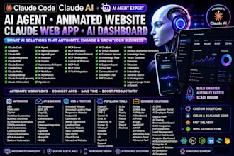 claude code ai agent animated website claude web app expert ai agent dashboard