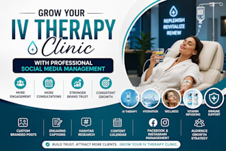 manage social media for iv therapy, hydration and wellness clinics