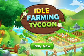 create a custom idle farming simulator with upgrades and monetization