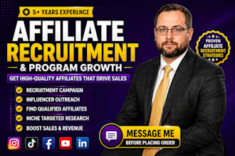 recruit targeted affiliate and qualify influencer for your affiliate program