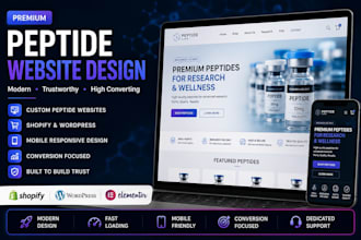 design a premium peptide website that builds trust