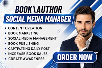 be your book author social media manager, booktok and book promotion campaign