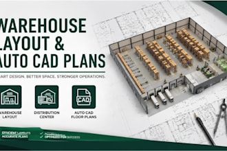 design warehouse layout, distribution center and autocad floor plans