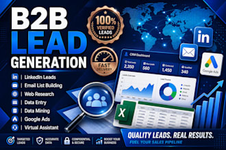 do b2b lead generation, linkedin lead generation and build a prospect email list