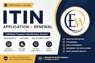 apply itin individual taxpayer number non US resident itin number itin renew
