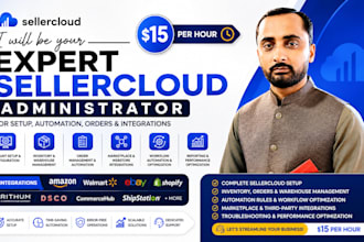 provide sellercloud setup, marketplace integration and automation
