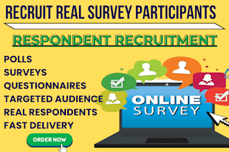 recruit real survey participants for surveys questionnaires and polls