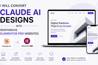 recreate claude ai design mockups into wordpress elementor