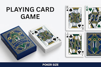 design custom playing cards, card game, poker cards and printable deck