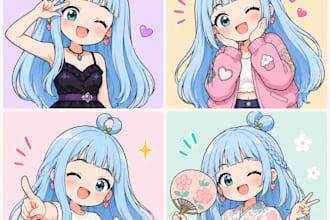 profile picture chibi for twitch, youtube, and more