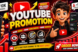 organic USA youtube video promotion for channel growth