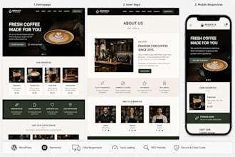 modern wordpress website with elementor