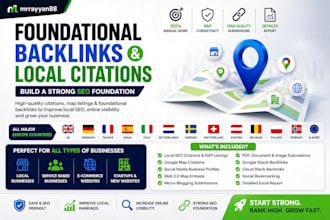 build foundational backlinks and local citations for SEO