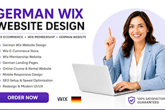 design redesign german ecommerce wix website  wix membership site german website