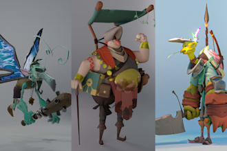 create a game ready stylized 3d character for games