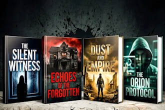 do amazon KDP thriller book cover design, kindle mystery book cover
