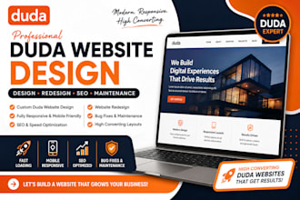 design and build you a website using duda website builder, redesign duda website