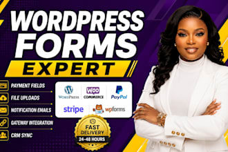 build wordpress forms with payment, upload, and notification integrations