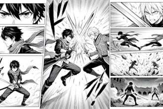 draw action manga illustration comic book design manga artist webtoon cover art