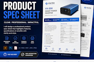 write and design spec sheets, safety datasheet and technical docs