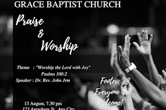 design church posters, flyers, and social media posts