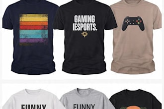 design custom t shirt design and print ready vector