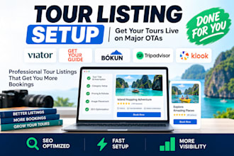 do tour listing setup optimization on viator getyourguide bokun tripadvisor