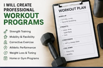 create a customized evidence based workout program